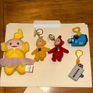 Lot of 5 Telletubbies Key Chains